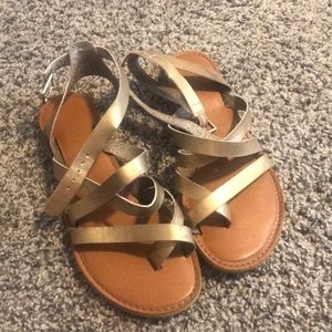 Gold Strappy Sandals